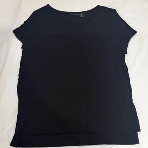 Tahari Black Short Sleeve Women's Top